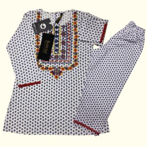 Paper Cotton Embroidery Kurta Shalwar