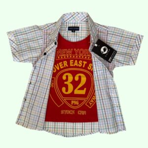 New York White Check Shirt