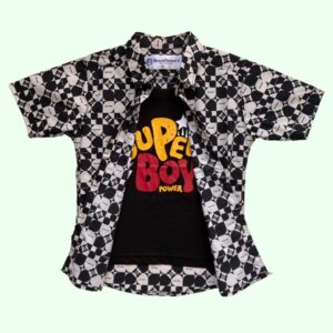 Super Boy Black Double Shirt