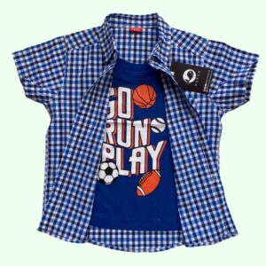 Go Run Blue Check Shirt