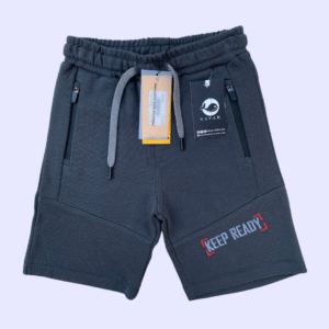 "Keep Ready" Sporty Kids Shorts - Charcoal Grey