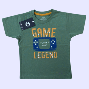 "Game Legend" Gamer Kids T-shirt - Olive Green